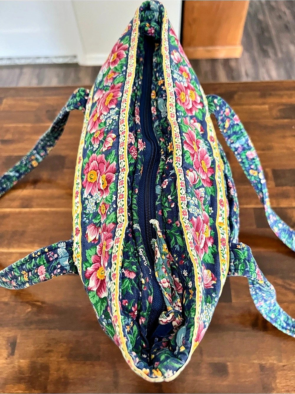 Vera Bradley Vintage Bluebird Villager Tote - Picture 8 of 10